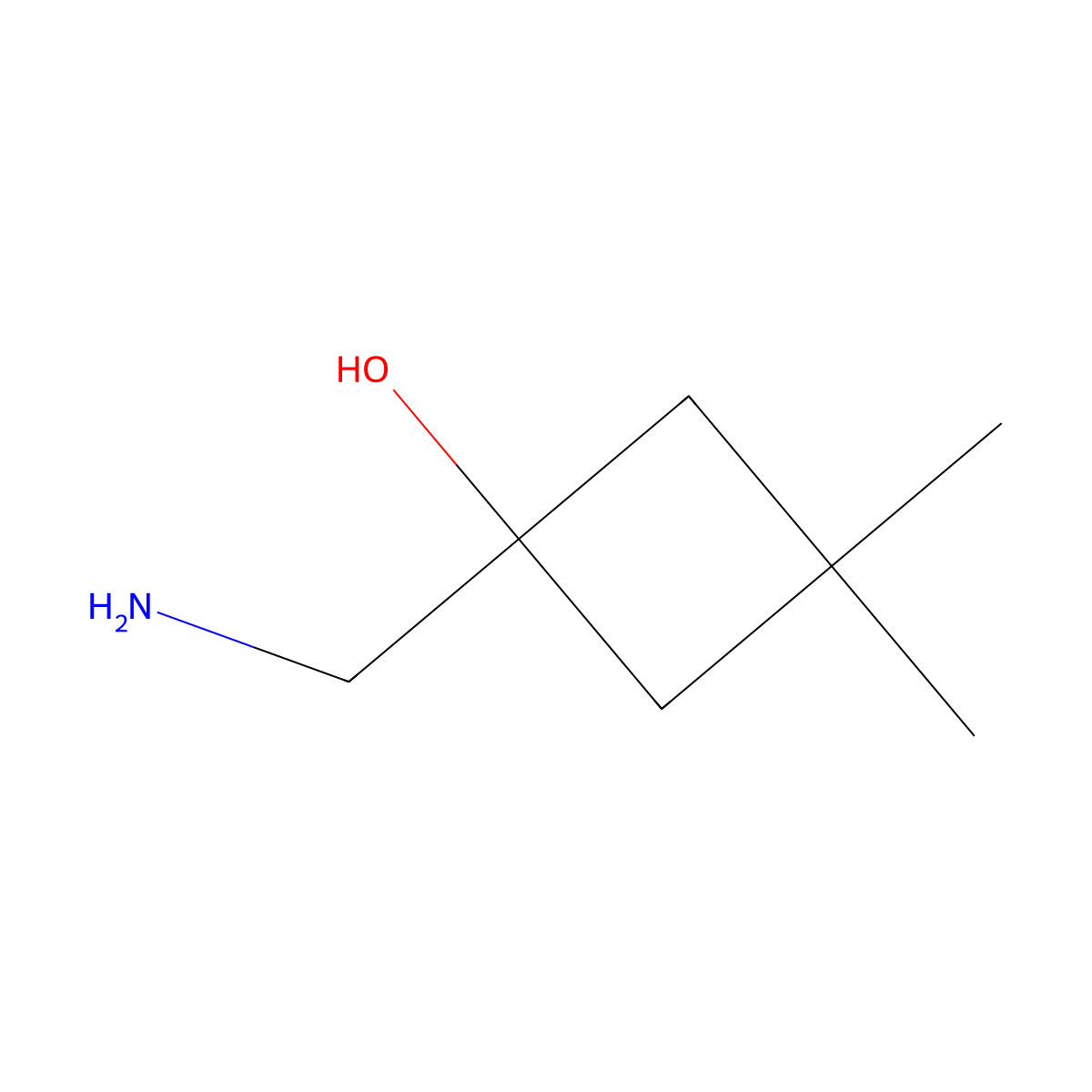 1-(Aminomethyl)-3,3-dimethylcyclobutan-1-ol molecular structure, CAS 1936165-53-5