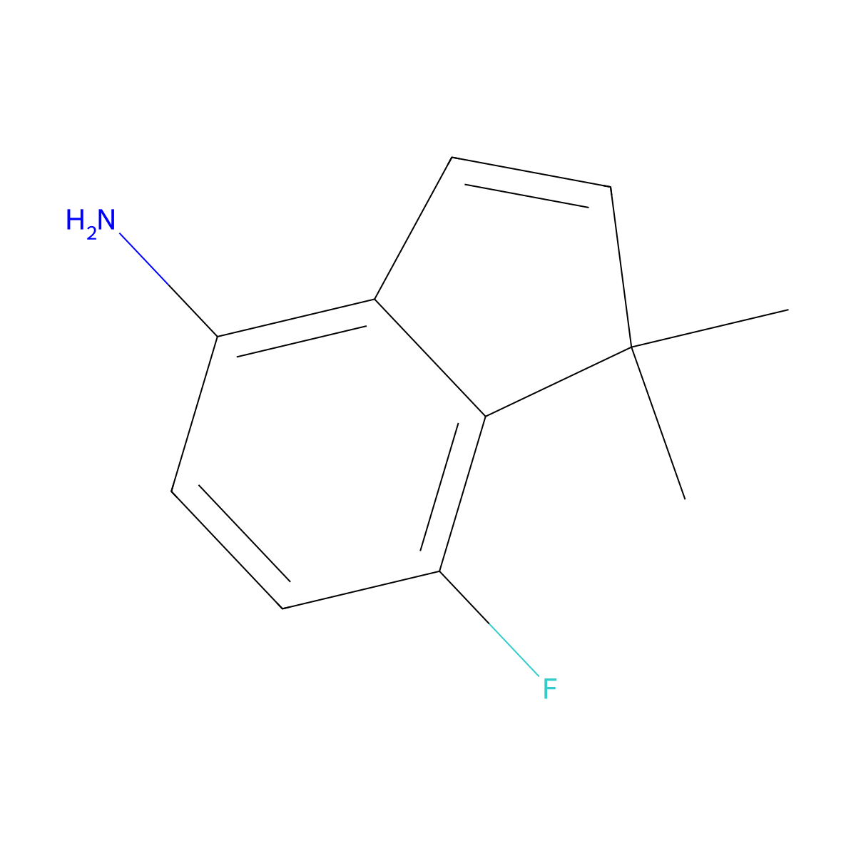 7-Fluoro-1,1-dimethyl-1H-inden-4-amine molecular structure, CAS 1936166-14-1