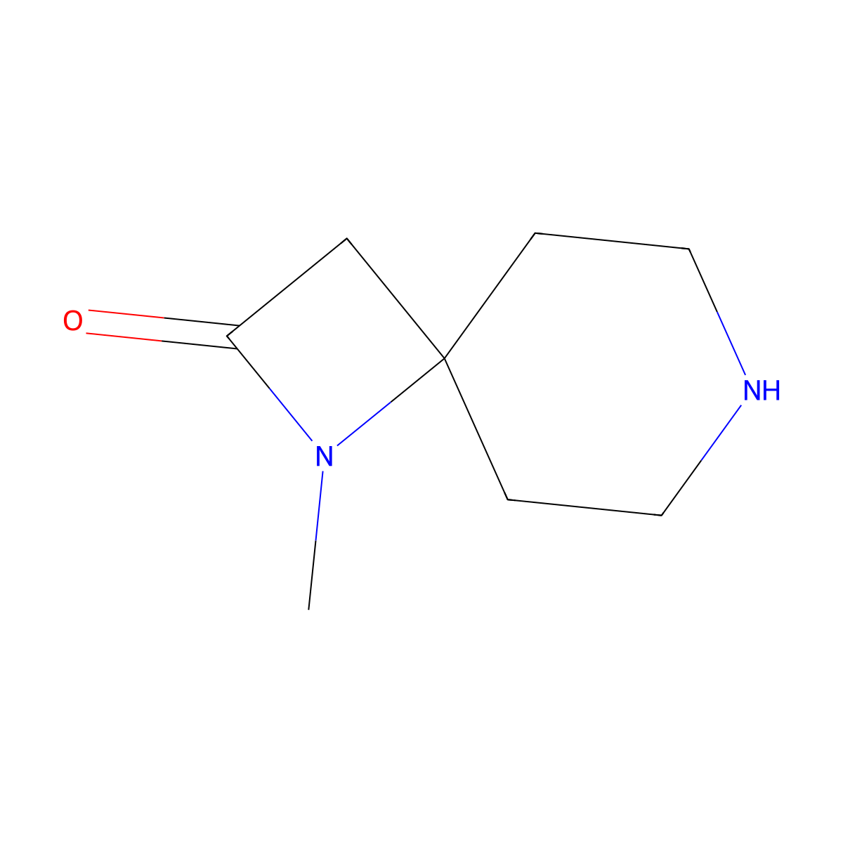 1-Methyl-1,7-diazaspiro[3.5]nonan-2-one molecular structure, CAS 1936166-64-1