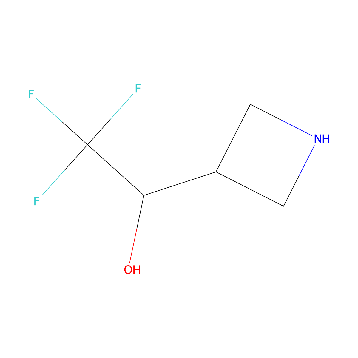 1-(Azetidin-3-yl)-2,2,2-trifluoroethan-1-ol molecular structure, CAS 1936172-18-7