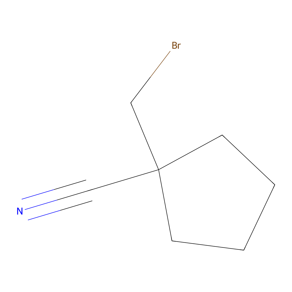 1-(Bromomethyl)cyclopentane-1-carbonitrile molecular structure, CAS 1936174-22-9