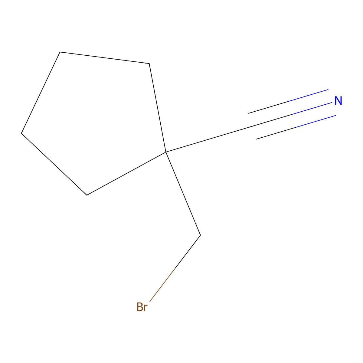1-(Bromomethyl)cyclopentane-1-carbonitrile molecular structure, CAS 1936174-22-9