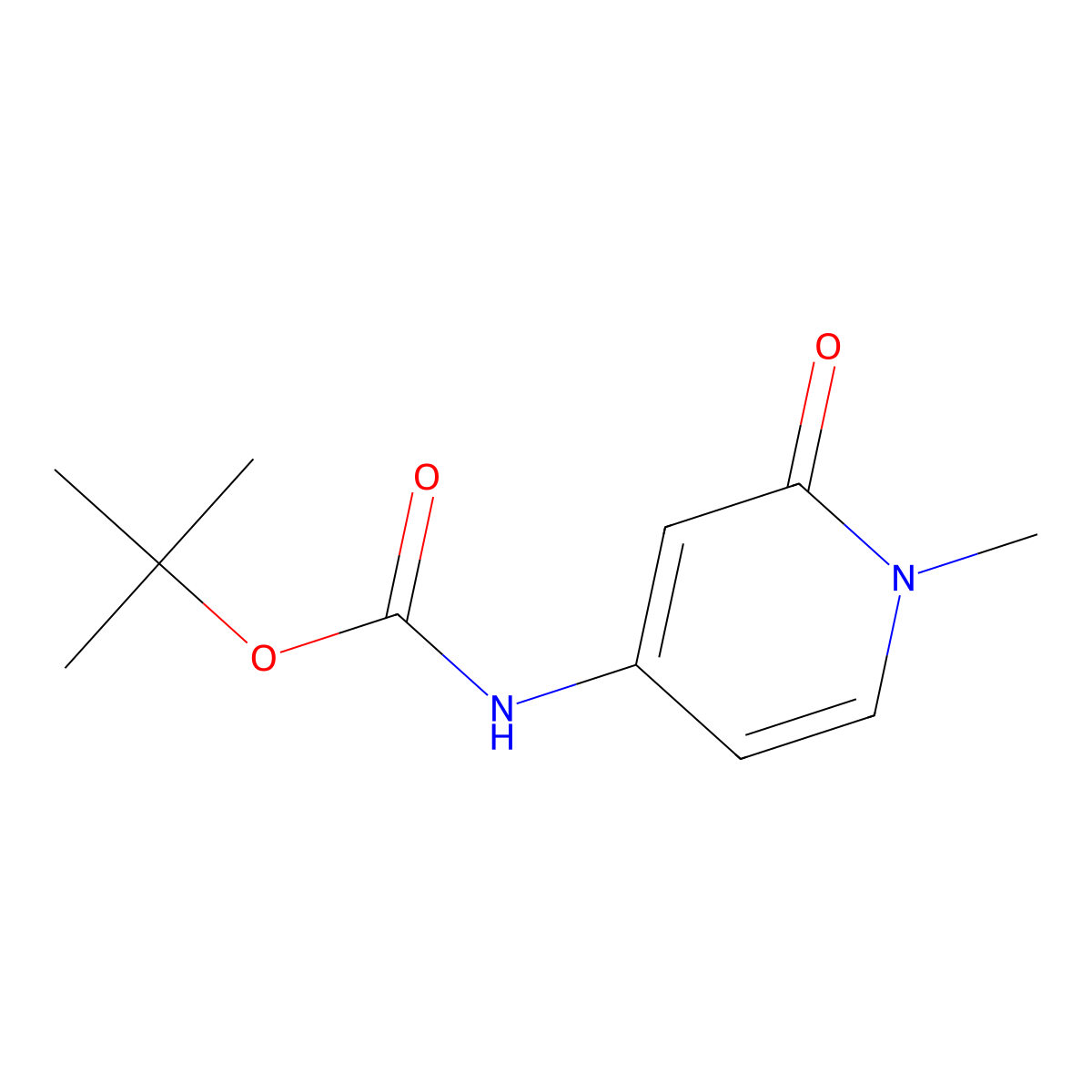 Tert-butyl (1-methyl-2-oxo-1,2-dihydropyridin-4-yl)carbamate molecular structure, CAS 1936174-78-5
