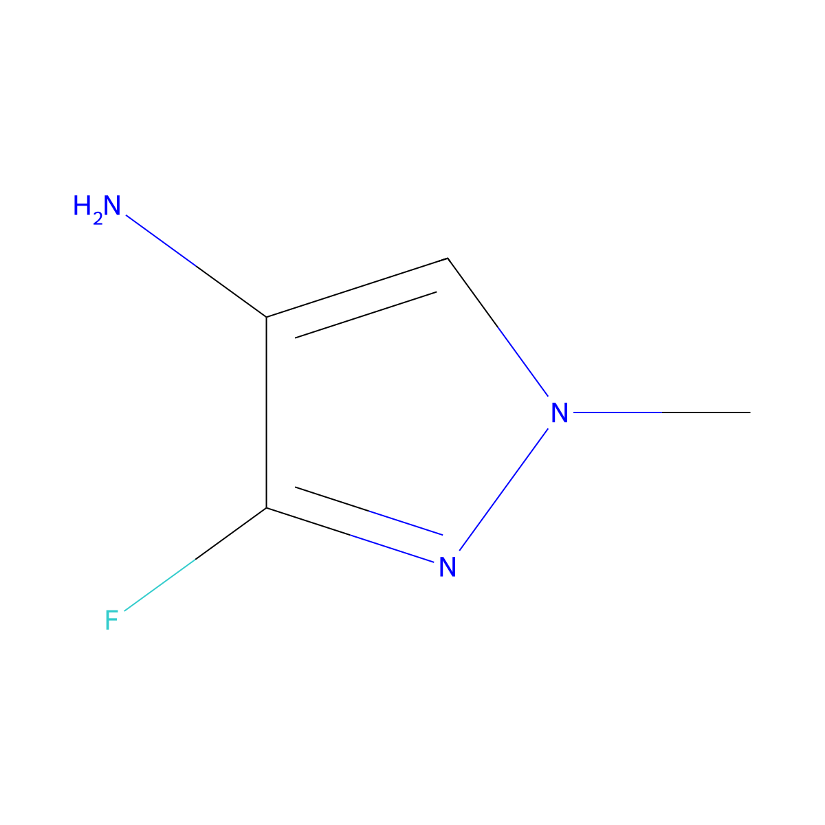 3-Fluoro-1-methyl-1H-pyrazol-4-amine molecular structure, CAS 1936174-81-0