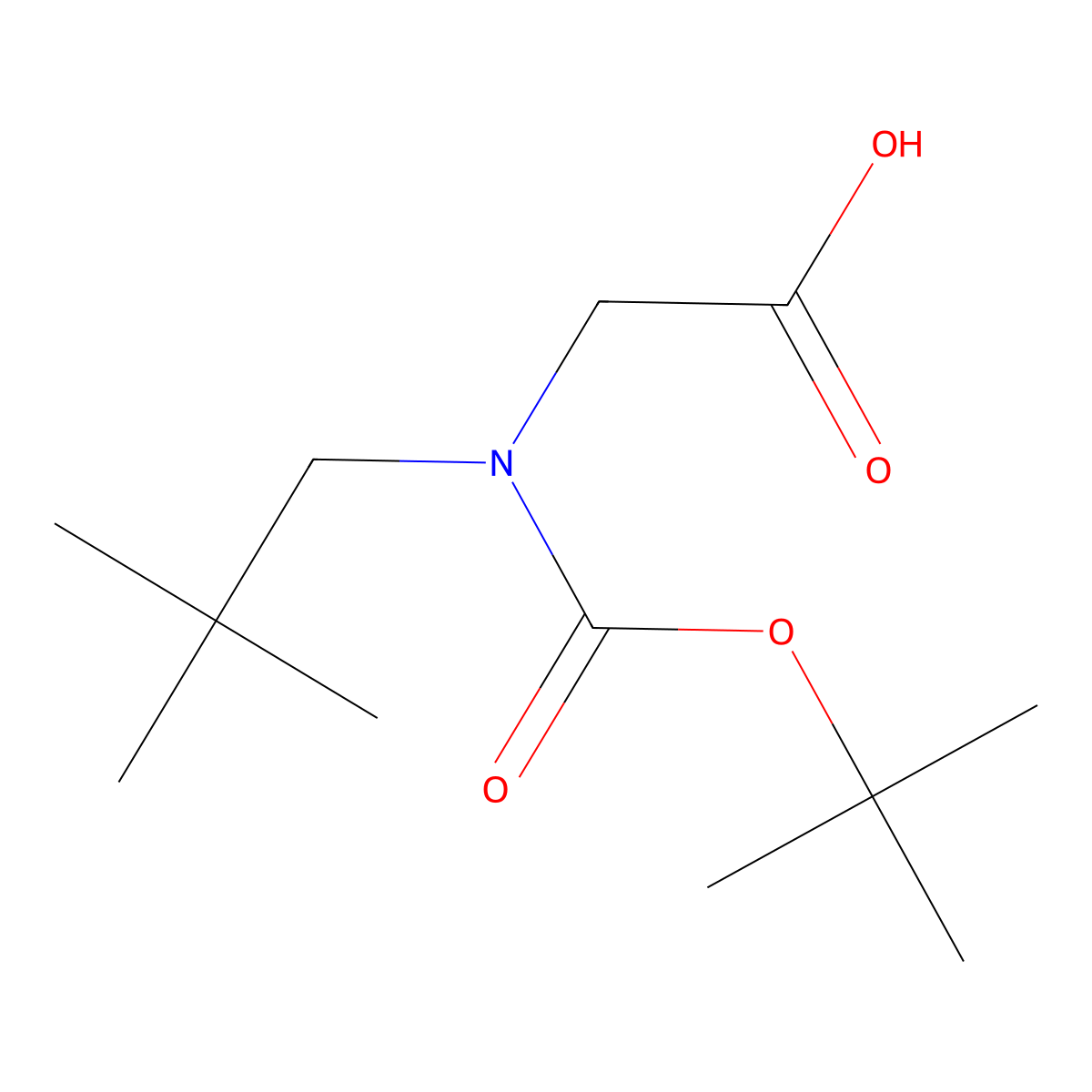 2-{[(Tert-butoxy)carbonyl](2,2-dimethylpropyl)amino}acetic acid molecular structure, CAS 1936181-30-4