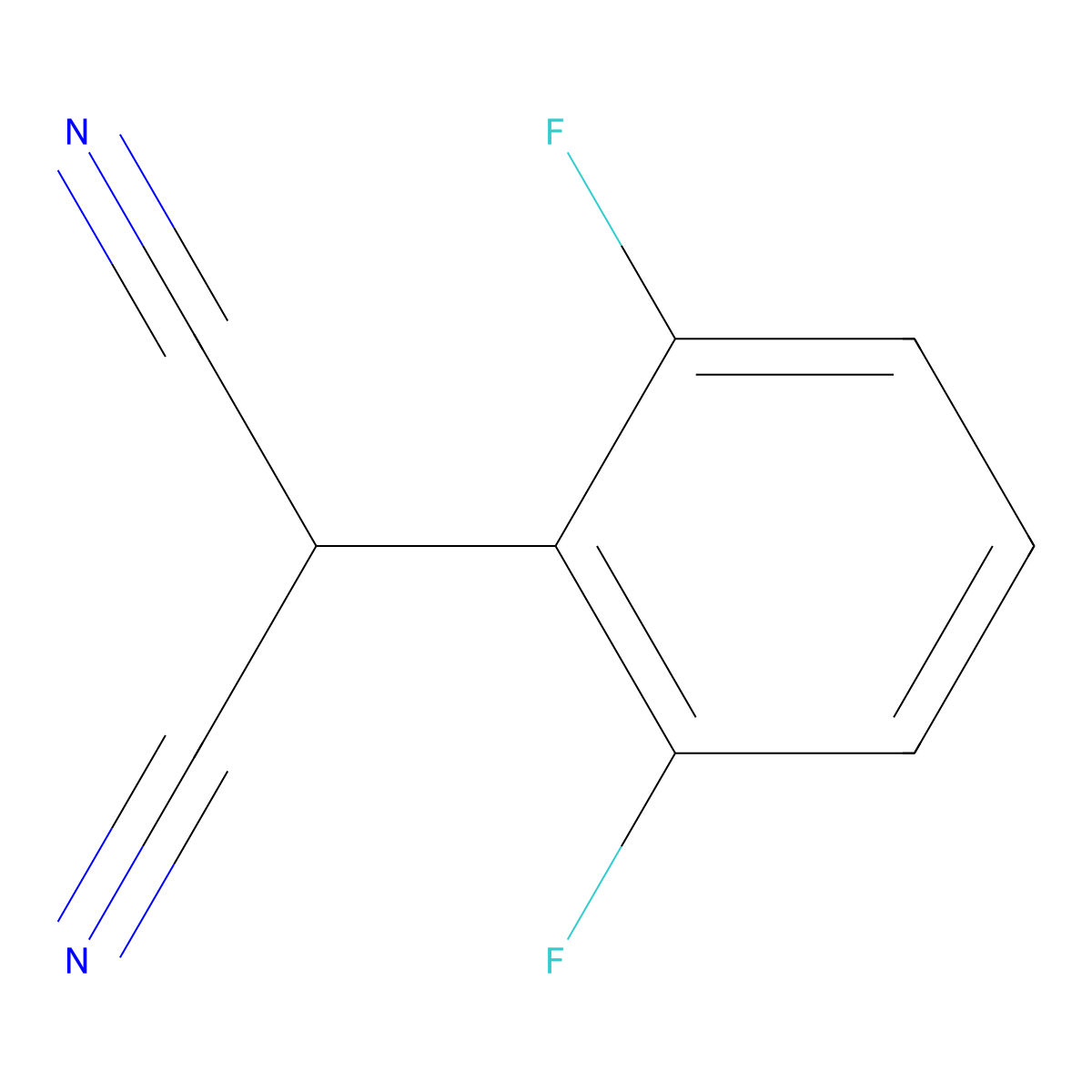 2-(2,6-Difluorophenyl)malononitrile molecular structure, CAS 1936181-34-8
