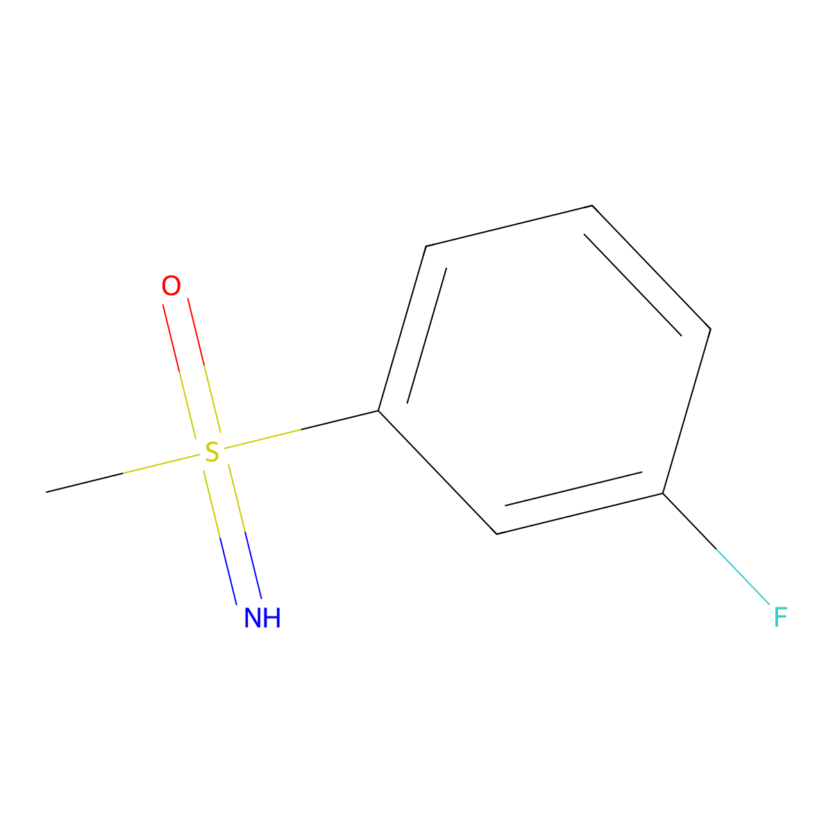 (3-Fluorophenyl)(imino)methyl-lambda6-sulfanone molecular structure, CAS 1936185-02-2