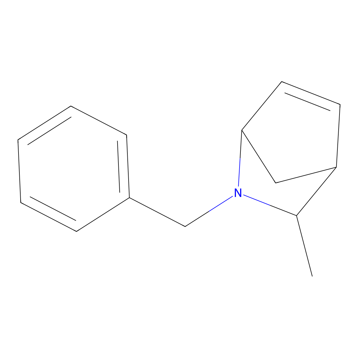 2-Benzyl-3-methyl-2-azabicyclo(2.2.1)hept-5-ene molecular structure, CAS 1936186-34-3
