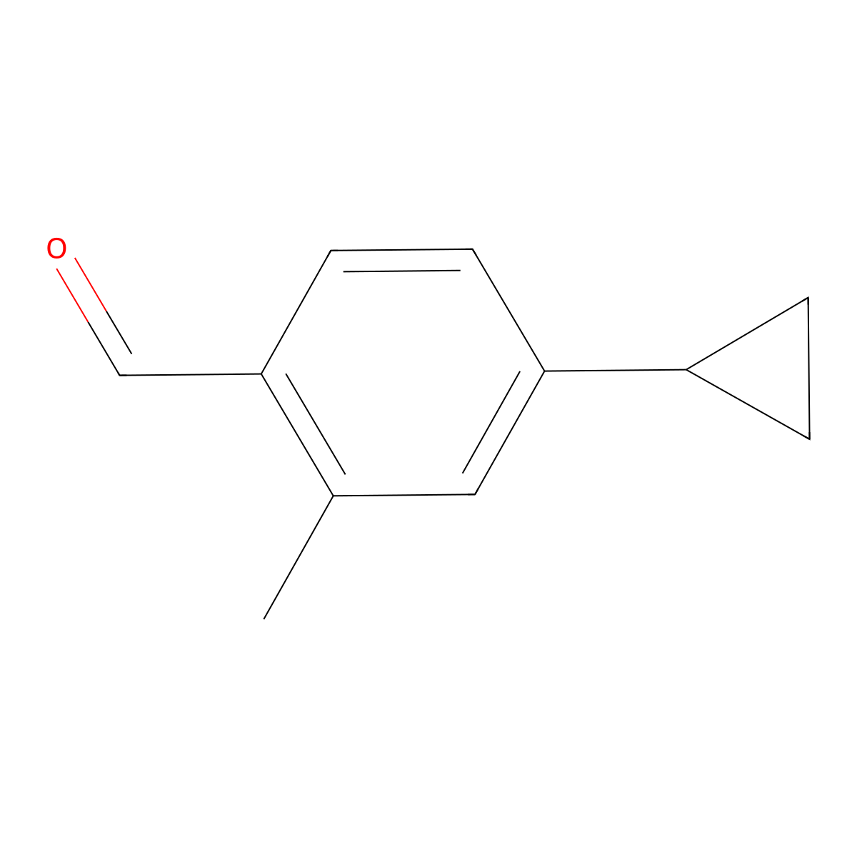 4-Cyclopropyl-2-methylbenzaldehyde molecular structure, CAS 1936187-26-6