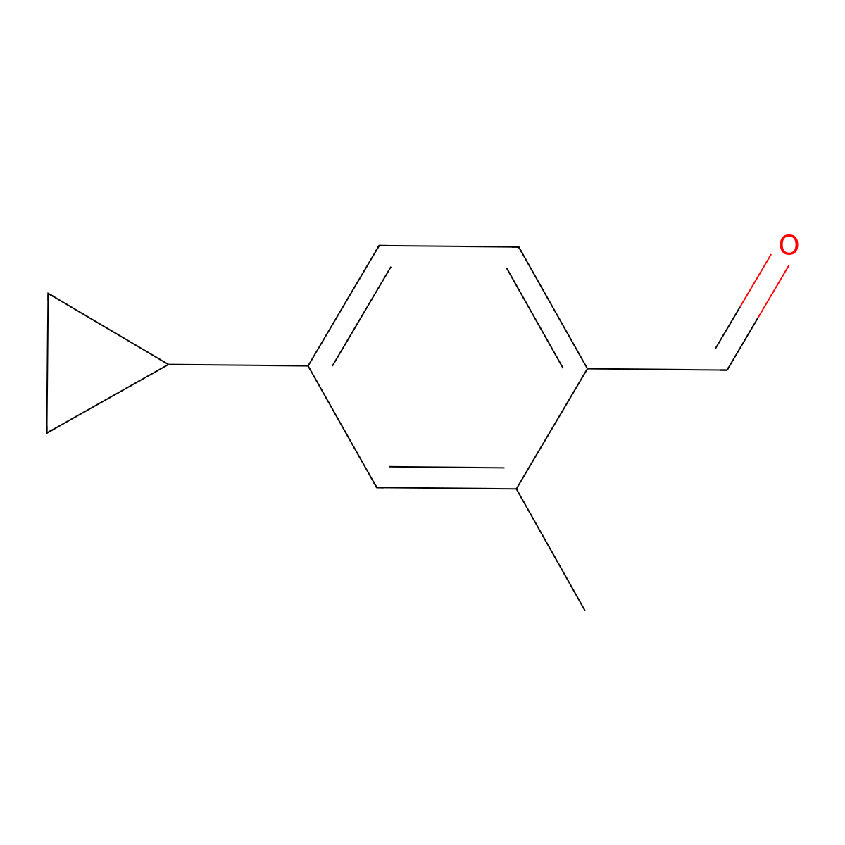 4-Cyclopropyl-2-methylbenzaldehyde molecular structure, CAS 1936187-26-6