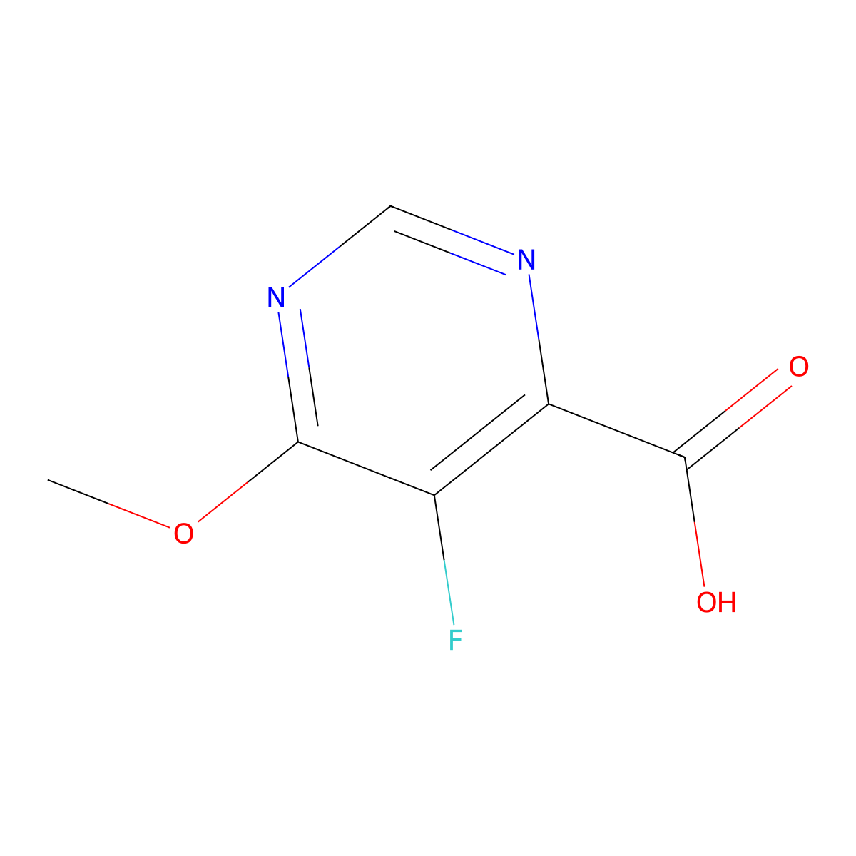 5-Fluoro-6-methoxypyrimidine-4-carboxylic acid molecular structure, CAS 1936190-55-4