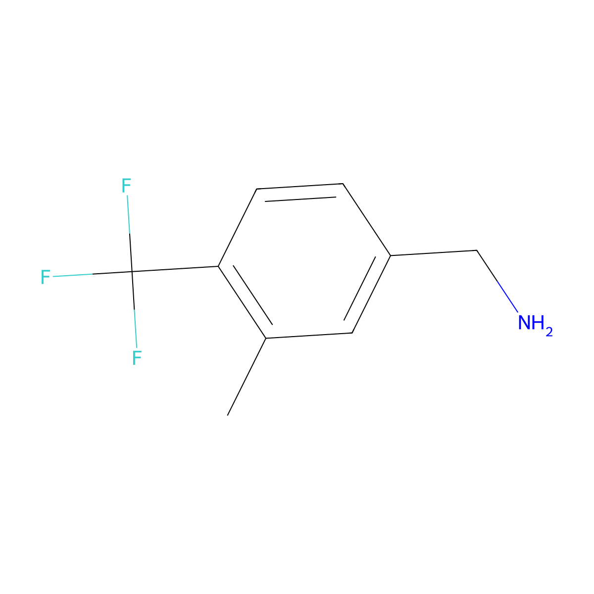 [3-Methyl-4-(trifluoromethyl)phenyl]methanamine molecular structure, CAS 1936193-75-7