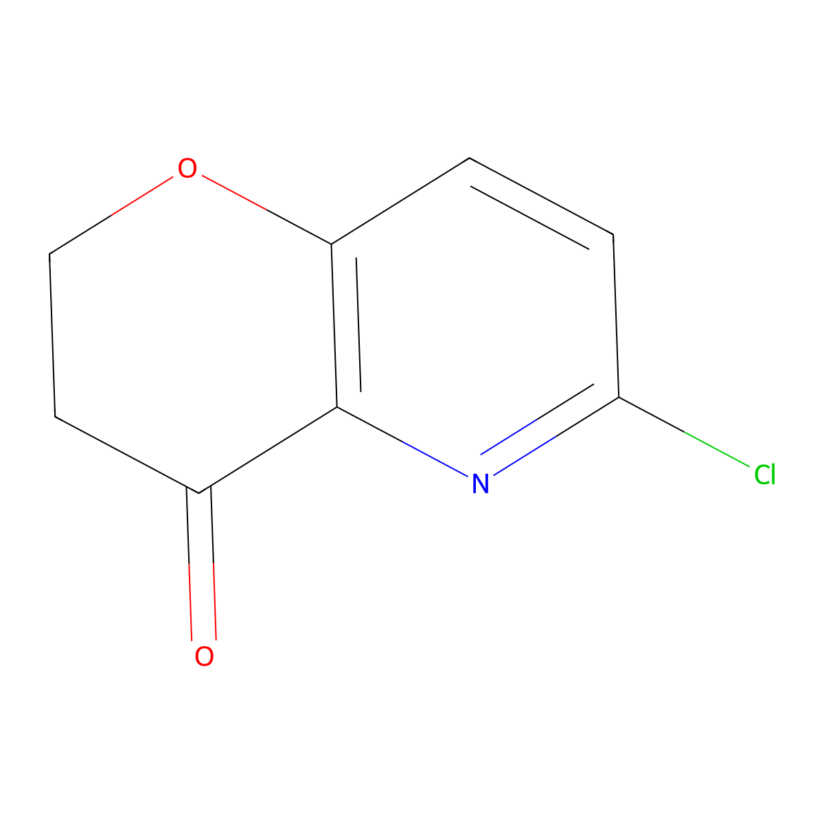 6-Chloro-2,3-dihydro-4H-pyrano[3,2-B]pyridin-4-one molecular structure, CAS 1936199-87-9