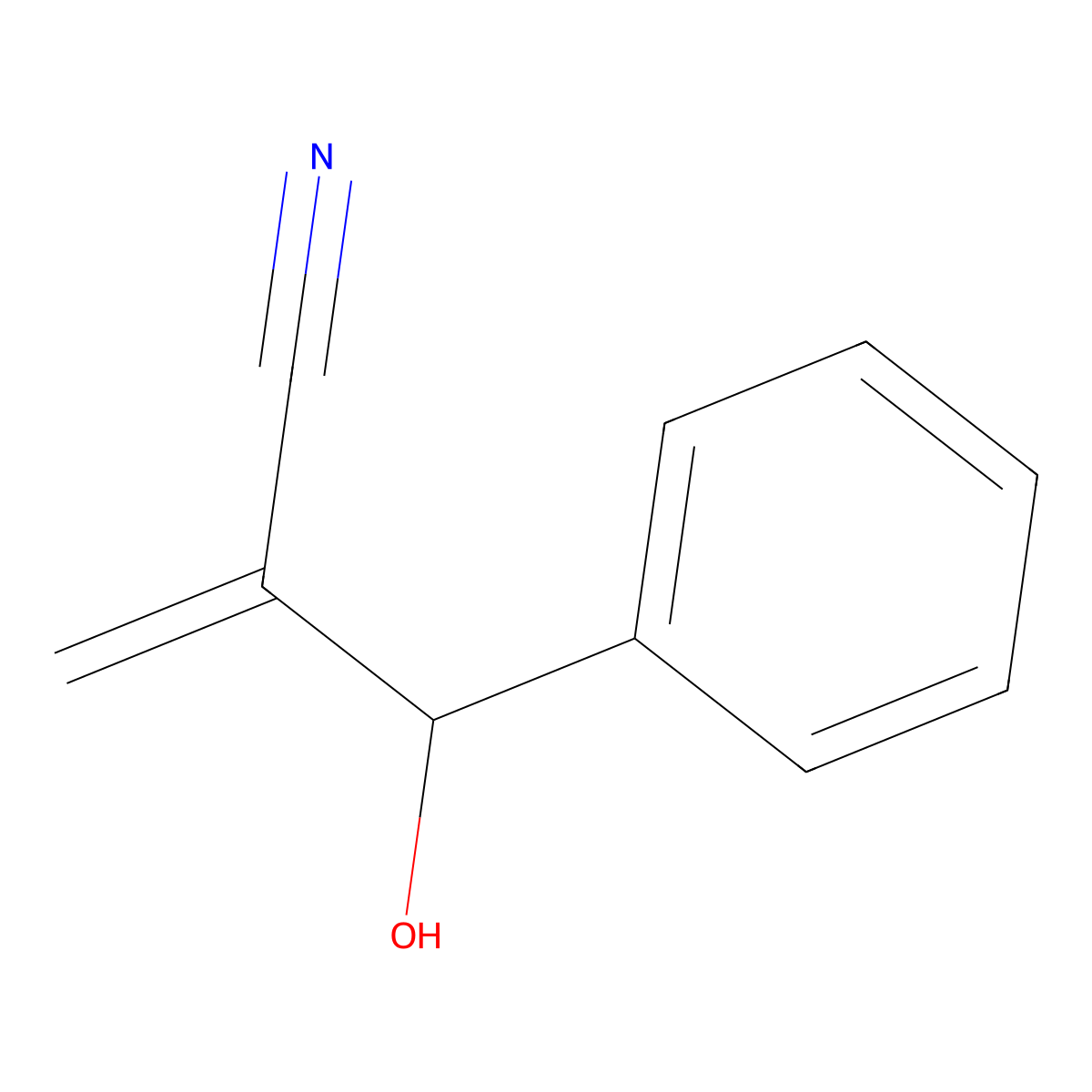 2-[Hydroxy(phenyl)methyl]prop-2-enenitrile molecular structure, CAS 19362-96-0