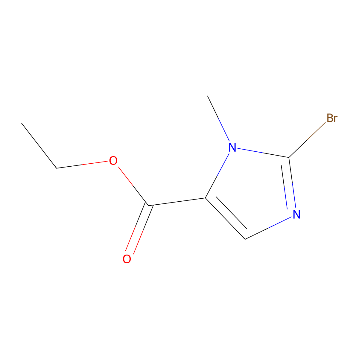 Ethyl 2-bromo-1-methyl-1H-imidazole-5-carboxylate molecular structure, CAS 1936202-74-2