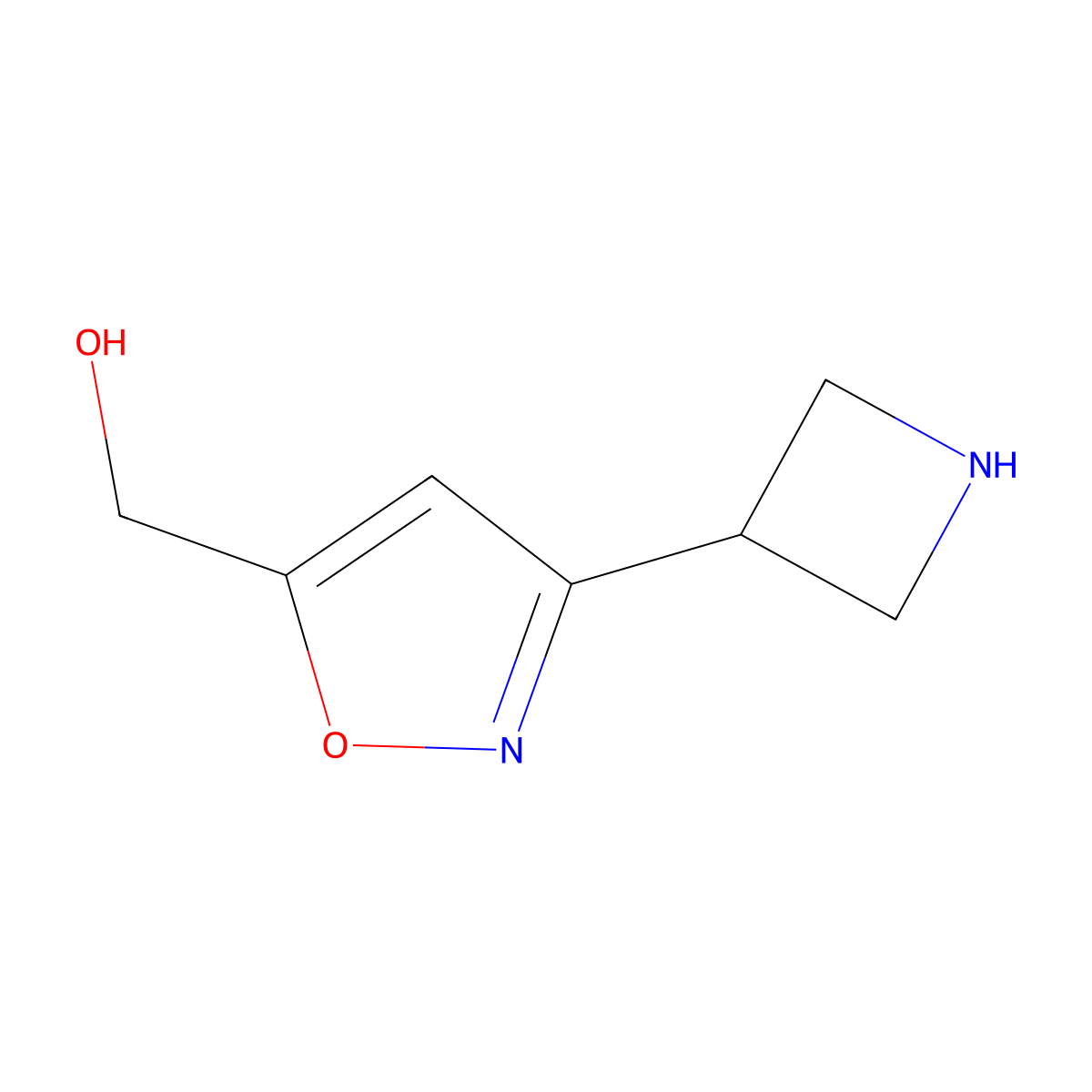 [3-(Azetidin-3-yl)-1,2-oxazol-5-yl]methanol molecular structure, CAS 1936202-78-6