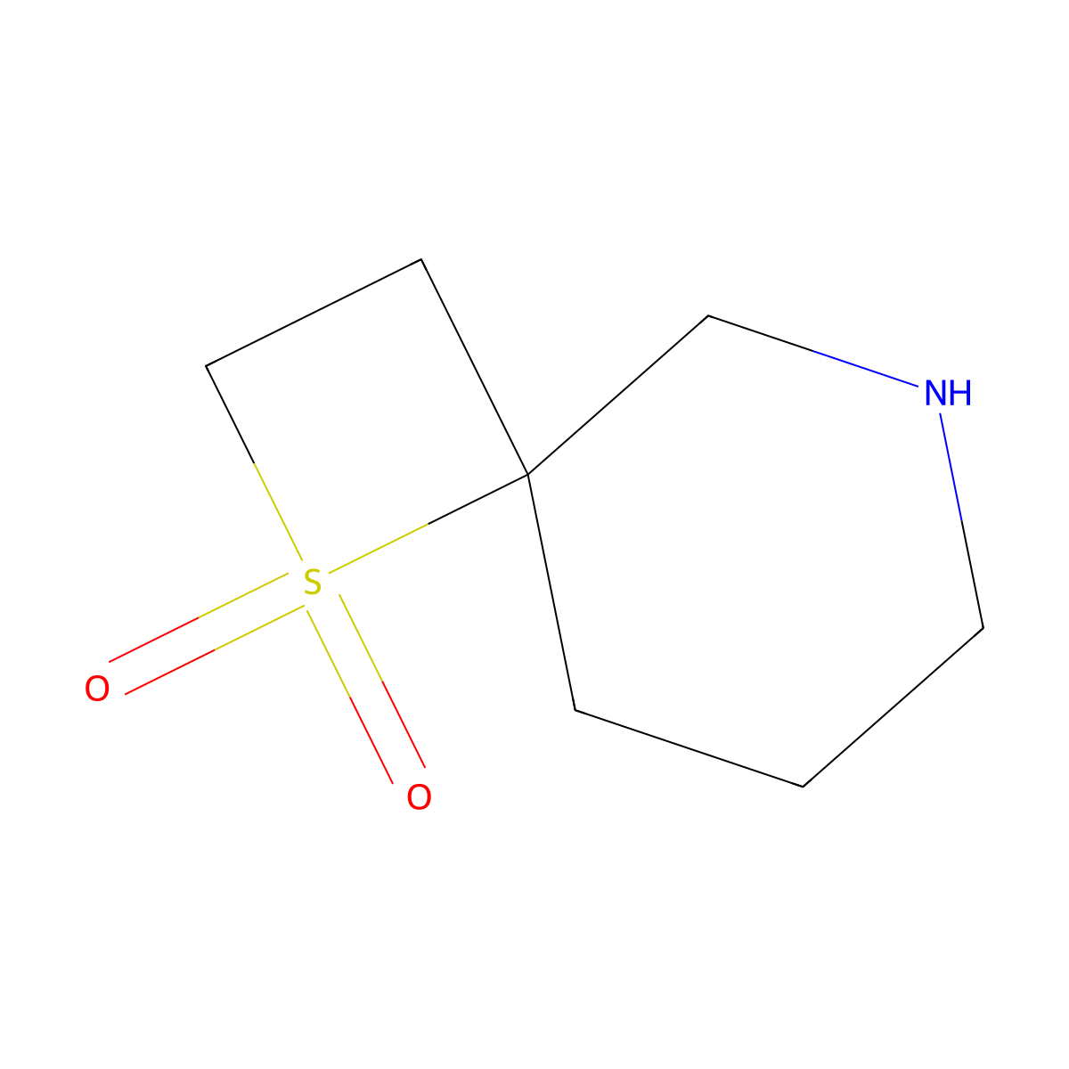 1lambda6-Thia-6-azaspiro[3.5]nonane-1,1-dione molecular structure, CAS 1936207-13-4