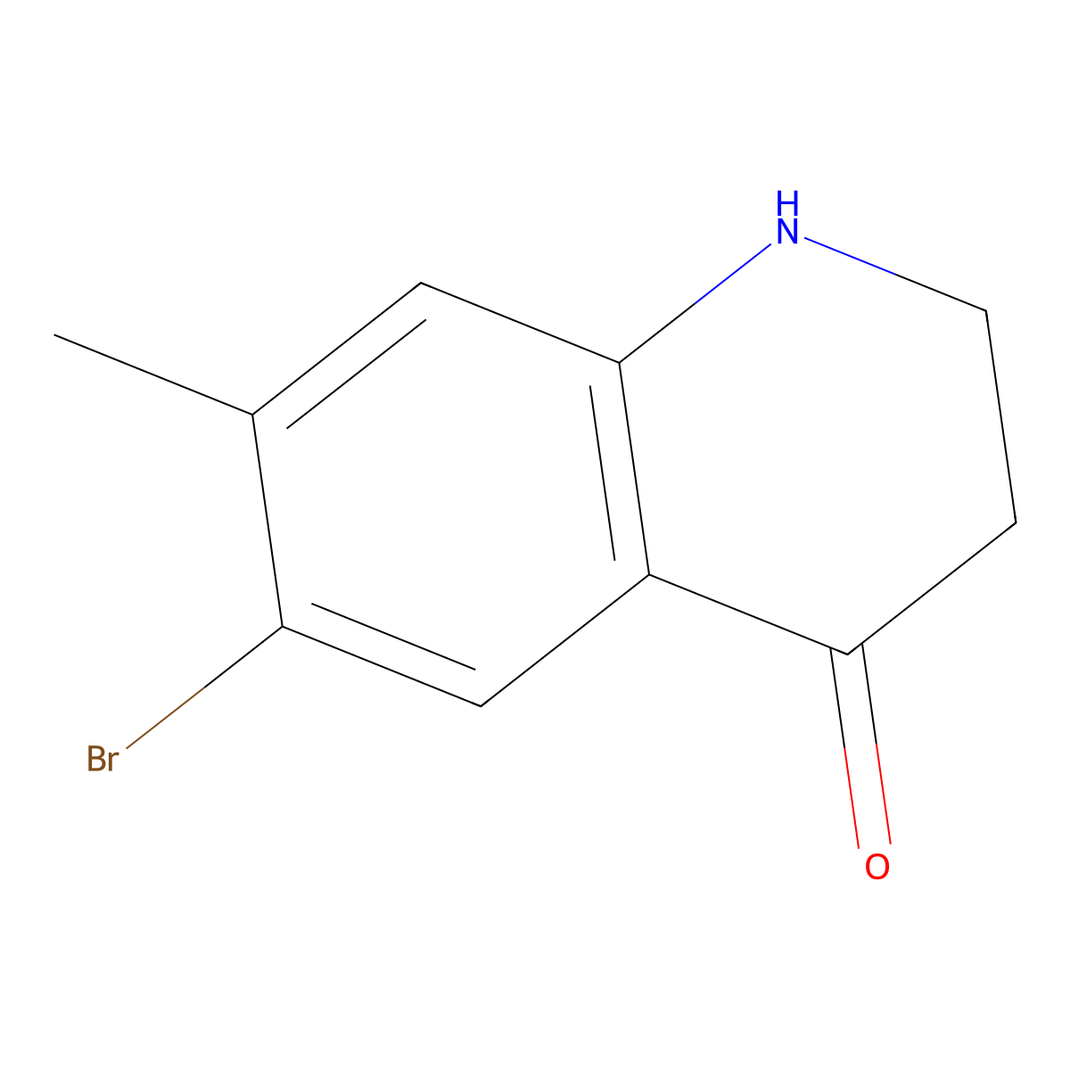 6-Bromo-7-methyl-2,3-dihydroquinolin-4(1H)-one molecular structure, CAS 1936208-57-9