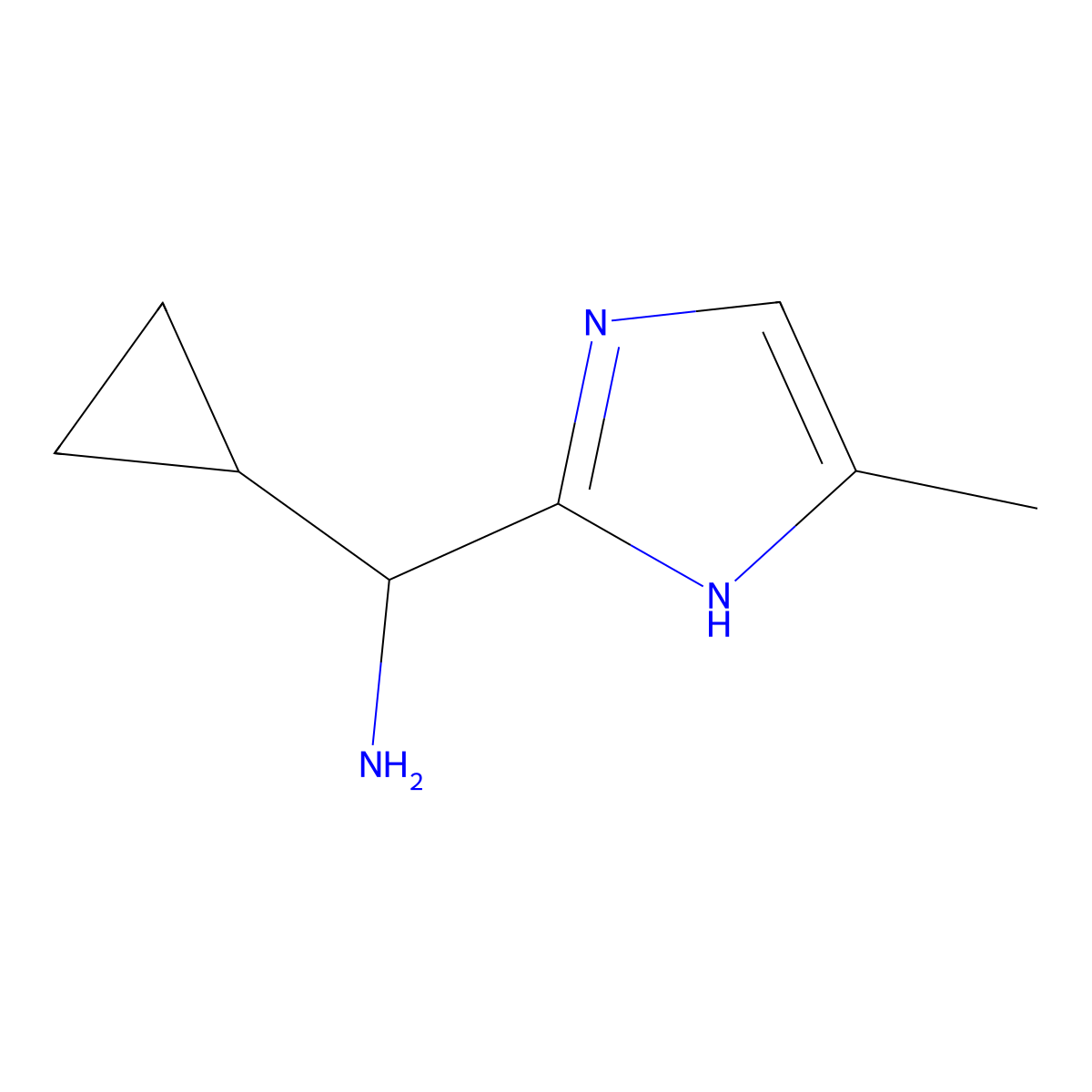 cyclopropyl(4-methyl-1H-imidazol-2-yl)methanamine molecular structure, CAS 1936208-80-8