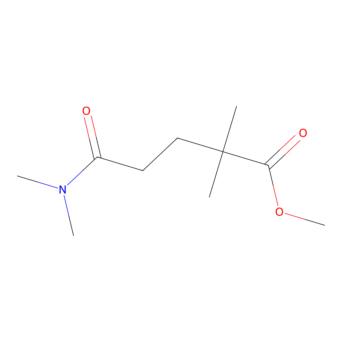 Methyl 5-(dimethylamino)-2,2-dimethyl-5-oxopentanoate molecular structure, CAS 193621-18-0