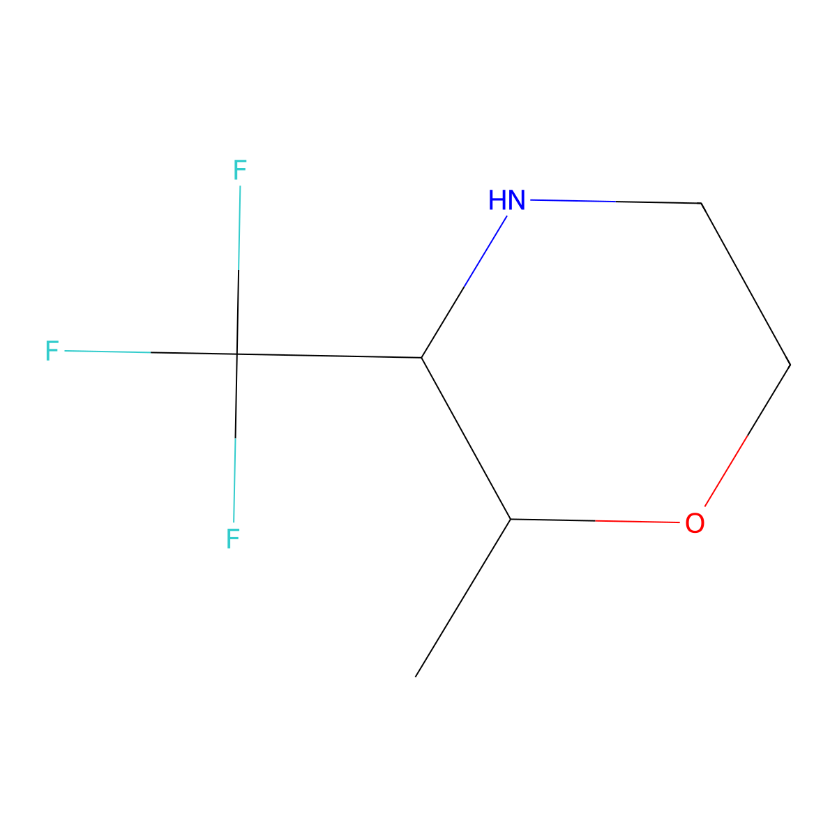 2-Methyl-3-(trifluoromethyl)morpholine molecular structure, CAS 1936211-82-3