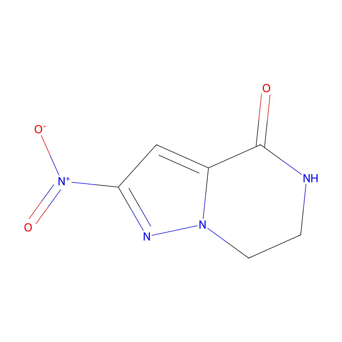 2-Nitro-6,7-dihydropyrazolo[1,5-a]pyrazin-4(5H)-one molecular structure, CAS 1936213-78-3
