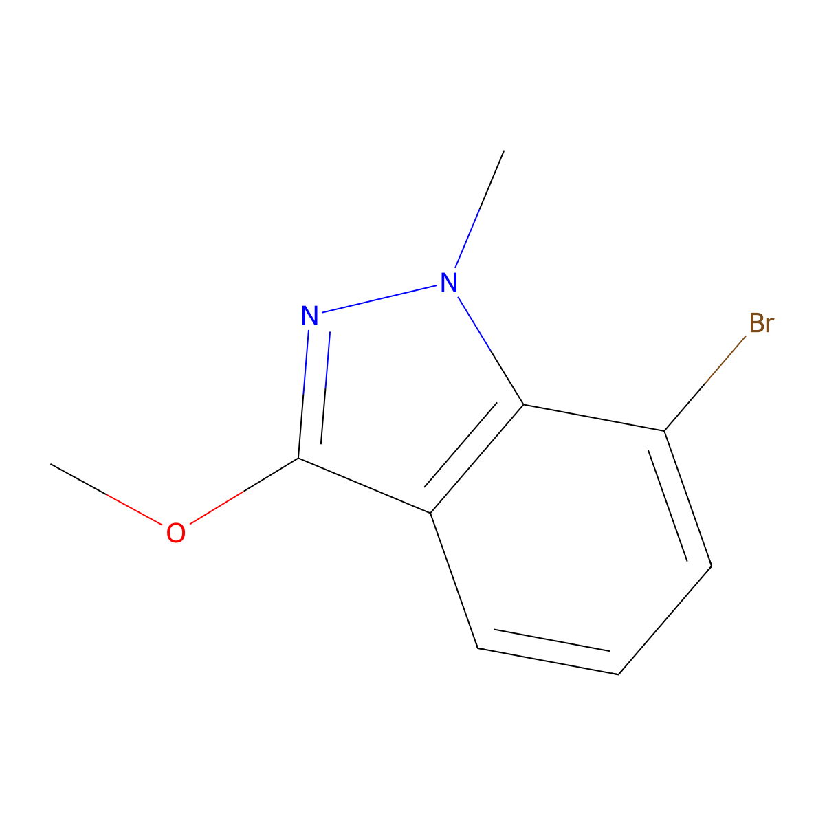 7-Bromo-3-methoxy-1-methyl-1H-indazole molecular structure, CAS 1936215-64-3