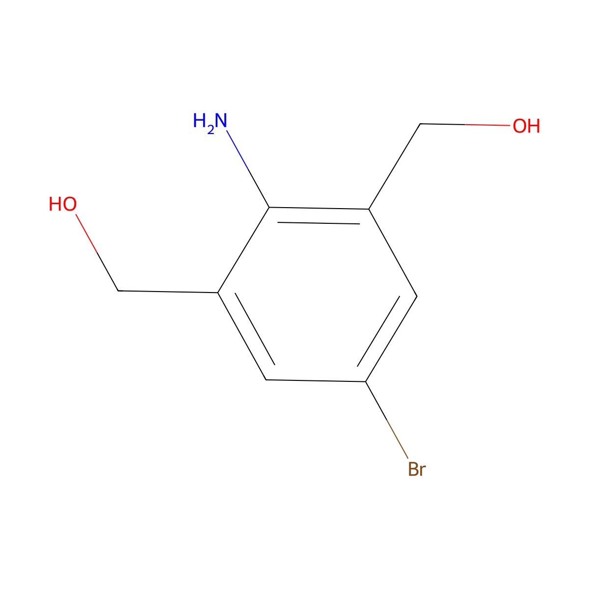 (2-Amino-5-bromo-1,3-phenylene)dimethanol molecular structure, CAS 1936217-53-6