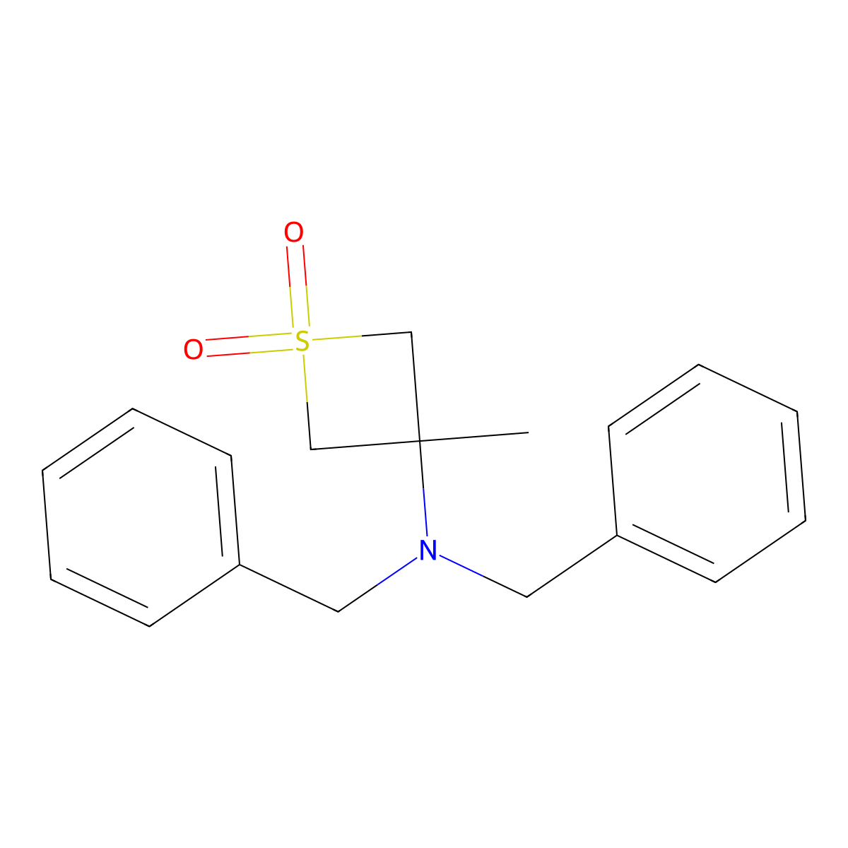 3-(Dibenzylamino)-3-methylthietane 1,1-dioxide molecular structure, CAS 1936219-91-8