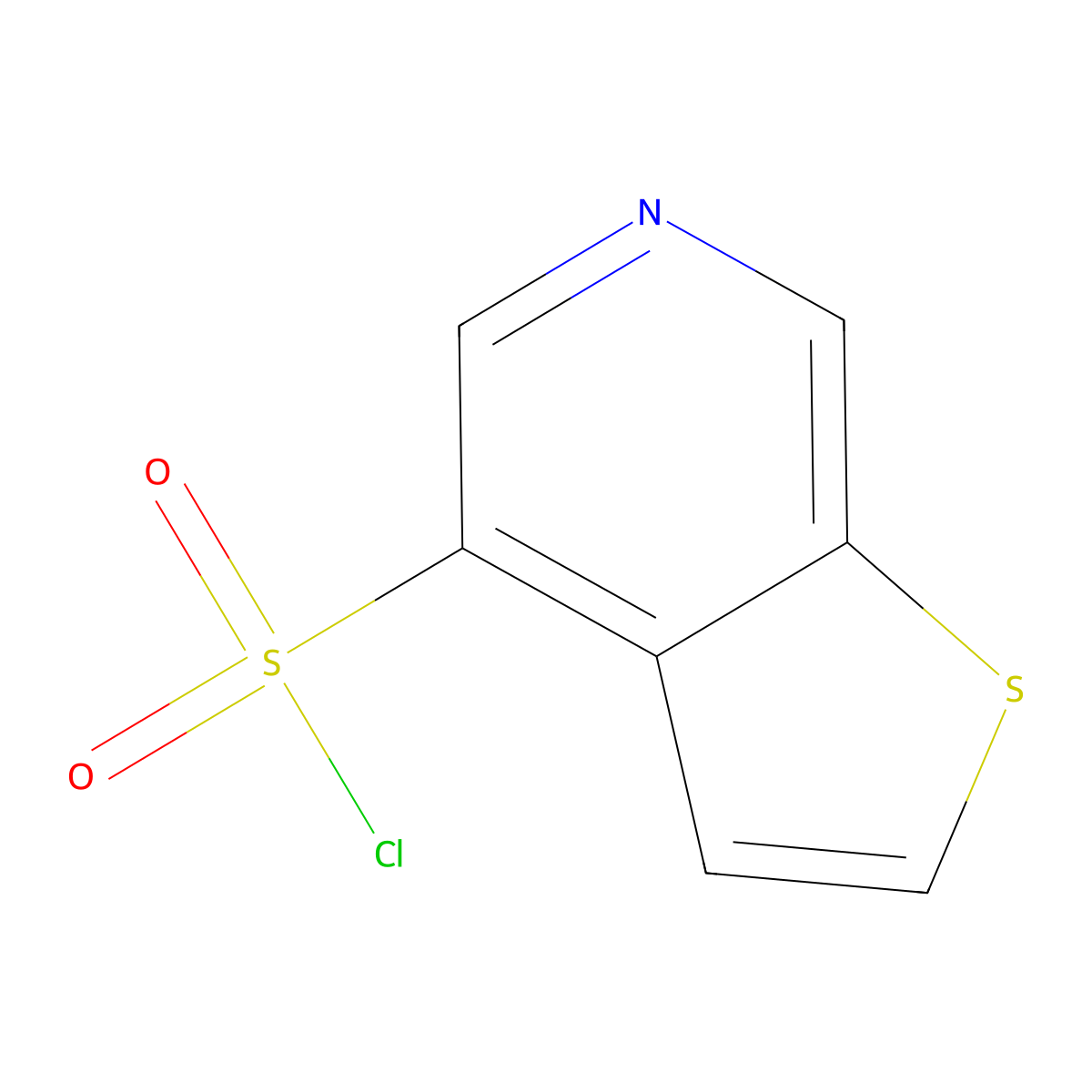 Thieno[2,3-c]pyridine-4-sulfonyl chloride molecular structure, CAS 1936220-93-7