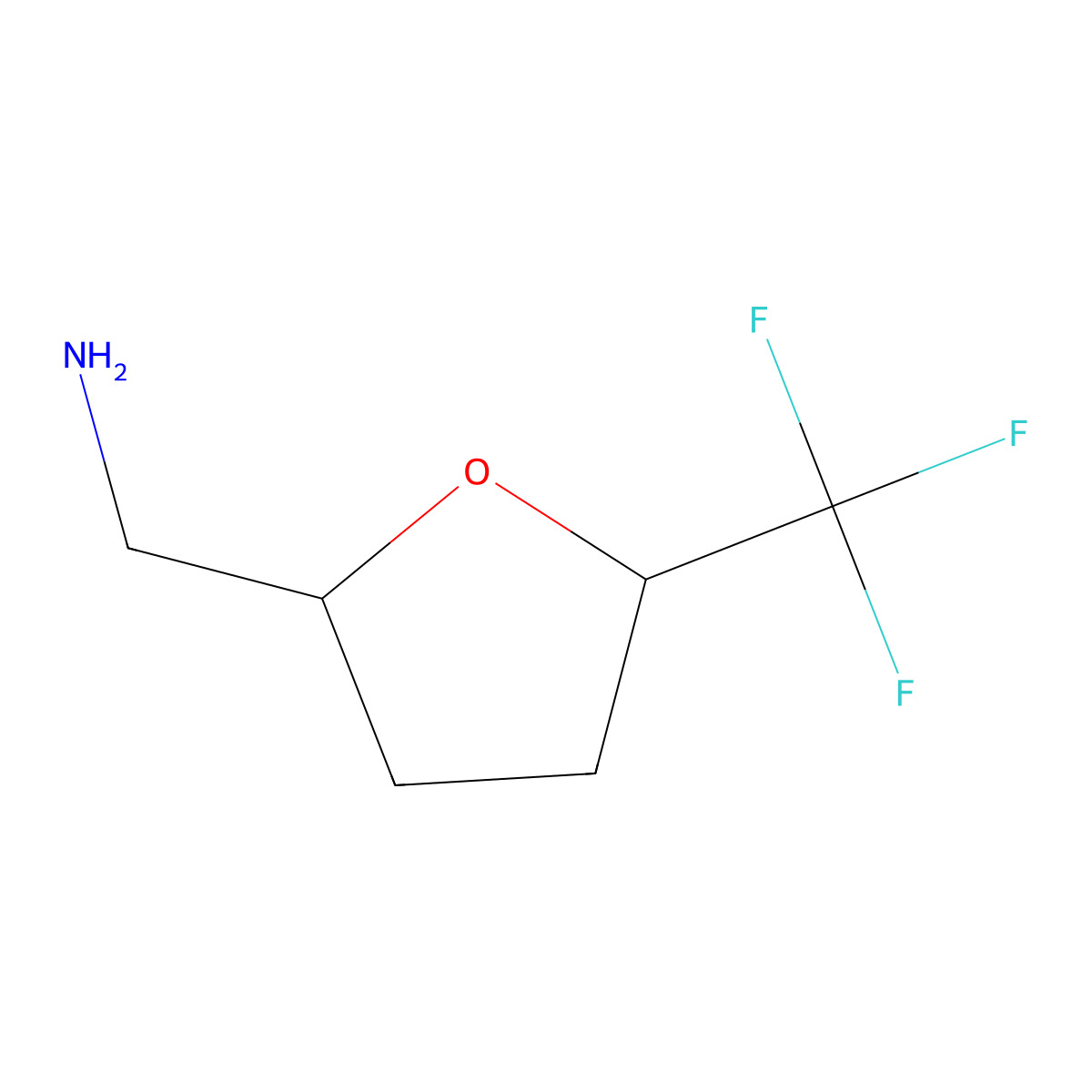 [5-(Trifluoromethyl)oxolan-2-yl]methanamine molecular structure, CAS 1936221-19-0