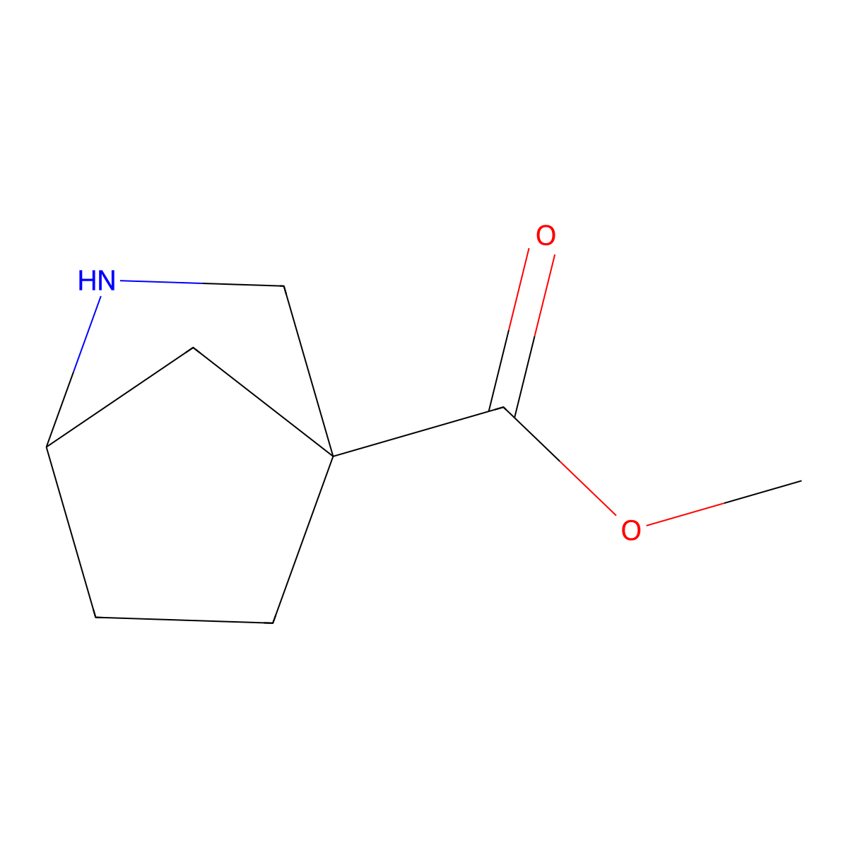 Methyl 2-azabicyclo[2.2.1]heptane-4-carboxylate molecular structure, CAS 1936223-54-9