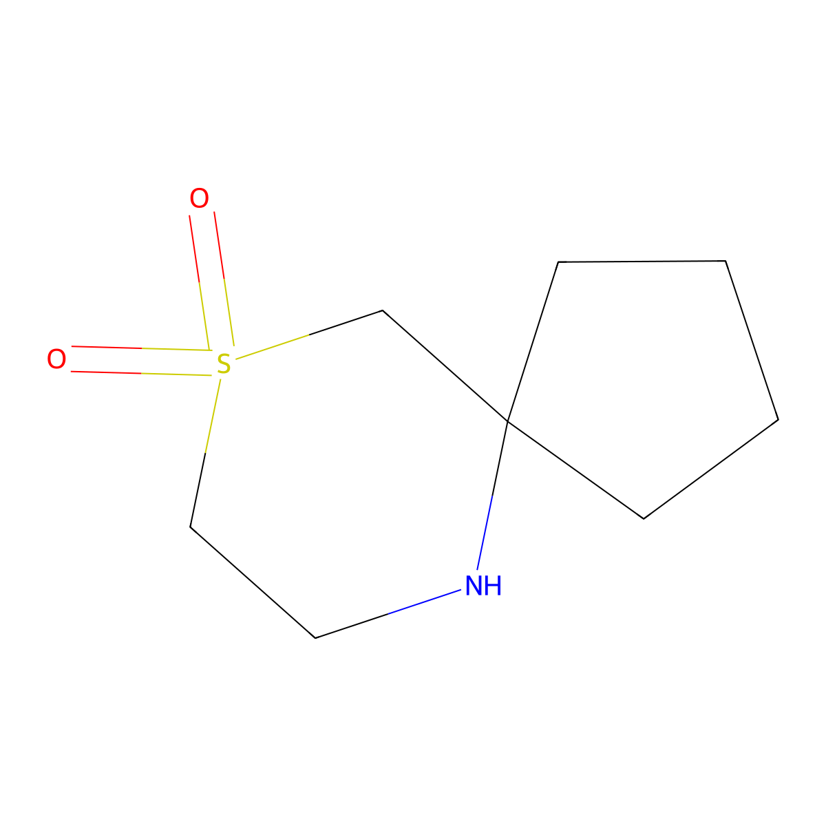 9lambda6-Thia-6-azaspiro[4.5]decane-9,9-dione molecular structure, CAS 1936223-78-7