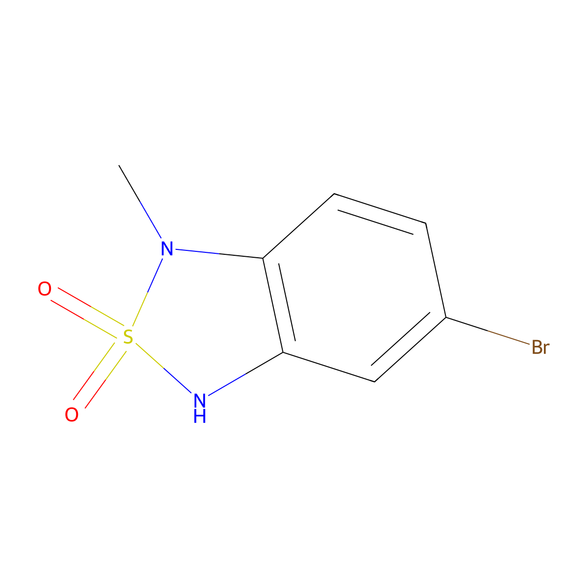 5-Bromo-1-methyl-1,3-dihydro-2lambda6,1,3-benzothiadiazole-2,2-dione molecular structure, CAS 1936224-02-0