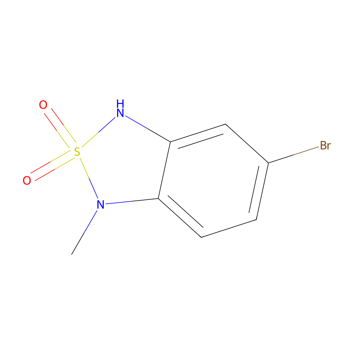 5-Bromo-1-methyl-1,3-dihydro-2lambda6,1,3-benzothiadiazole-2,2-dione molecular structure, CAS 1936224-02-0