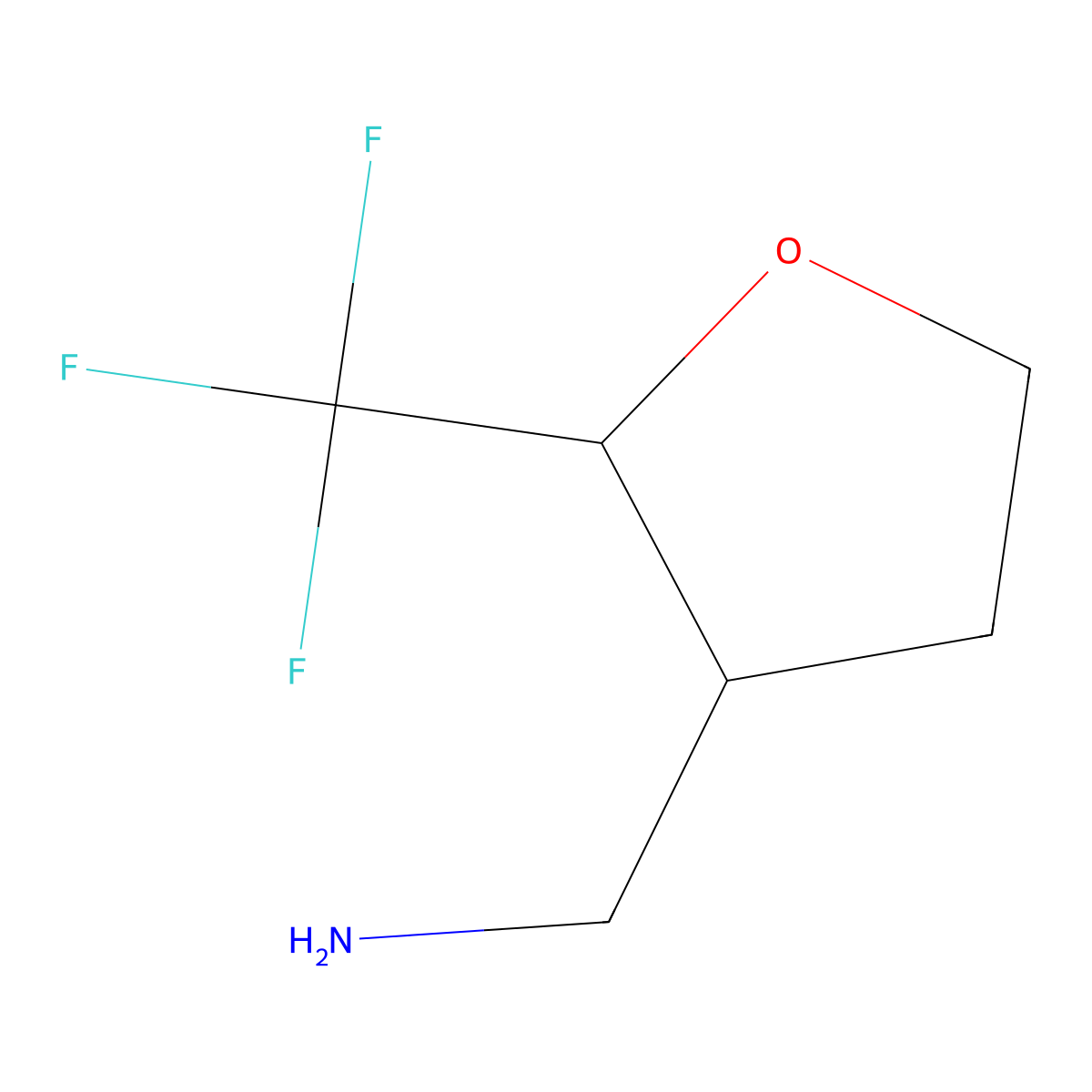 [2-(Trifluoromethyl)oxolan-3-yl]methanamine molecular structure, CAS 1936224-76-8