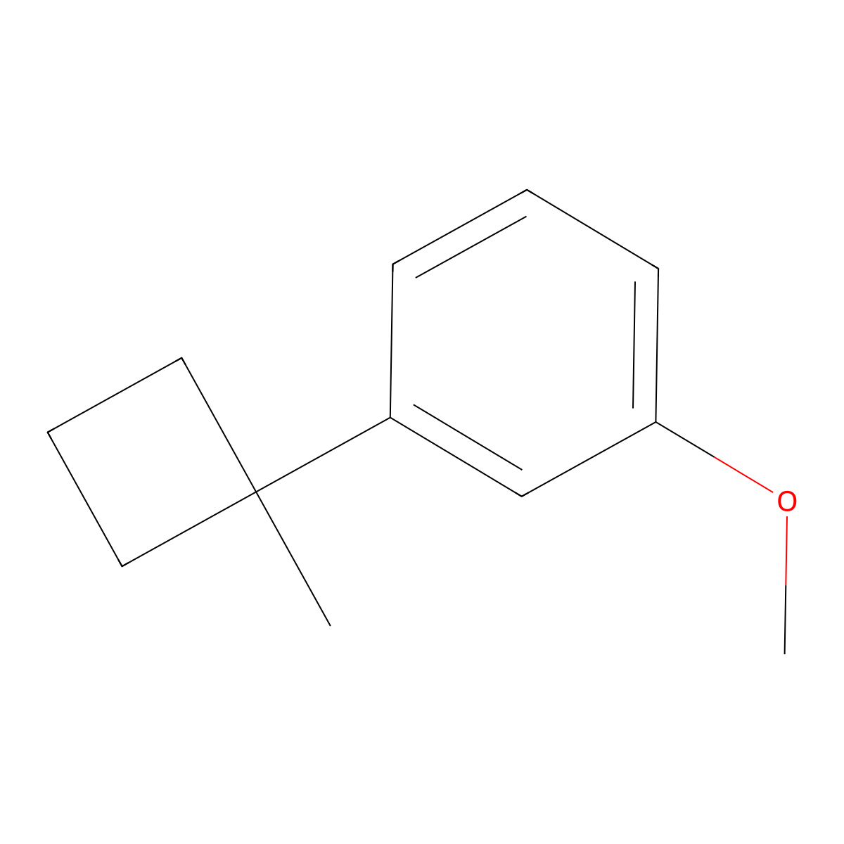 1-Methoxy-3-(1-methylcyclobutyl)benzene molecular structure, CAS 1936226-09-3