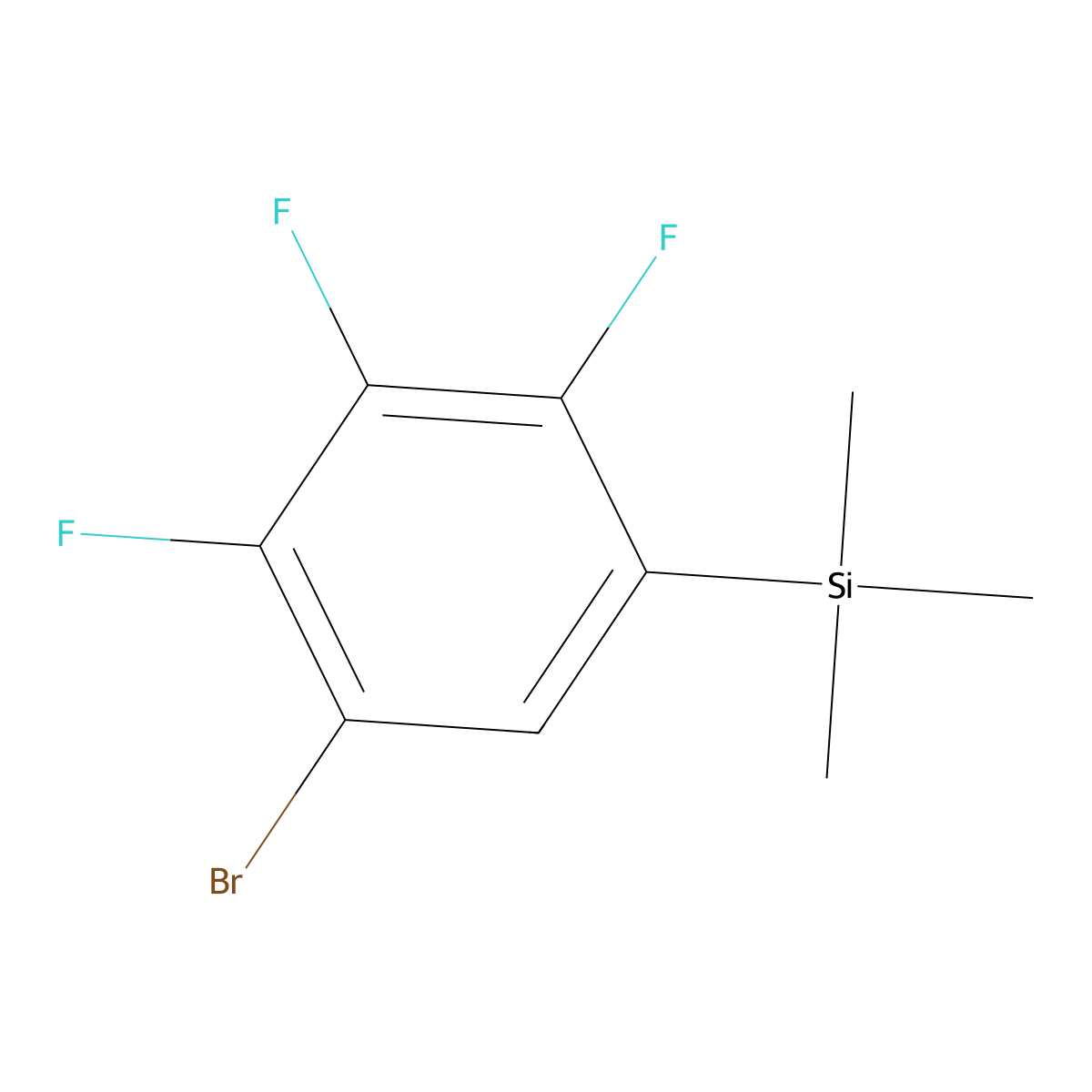 (5-Bromo-2,3,4-trifluorophenyl)trimethylsilane molecular structure, CAS 1936228-14-6
