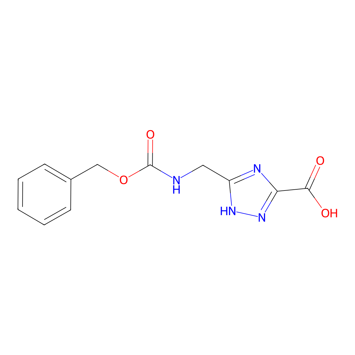 3-({[(benzyloxy)carbonyl]amino}methyl)-1H-1,2,4-triazole-5-carboxylic acid molecular structure, CAS 1936231-32-1