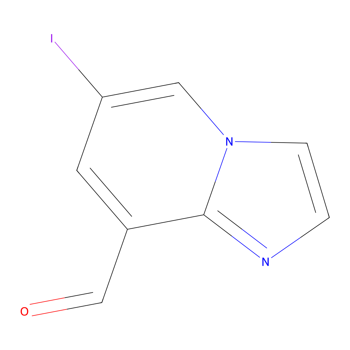 6-Iodoimidazo[1,2-a]pyridine-8-carbaldehyde molecular structure, CAS 1936231-45-6