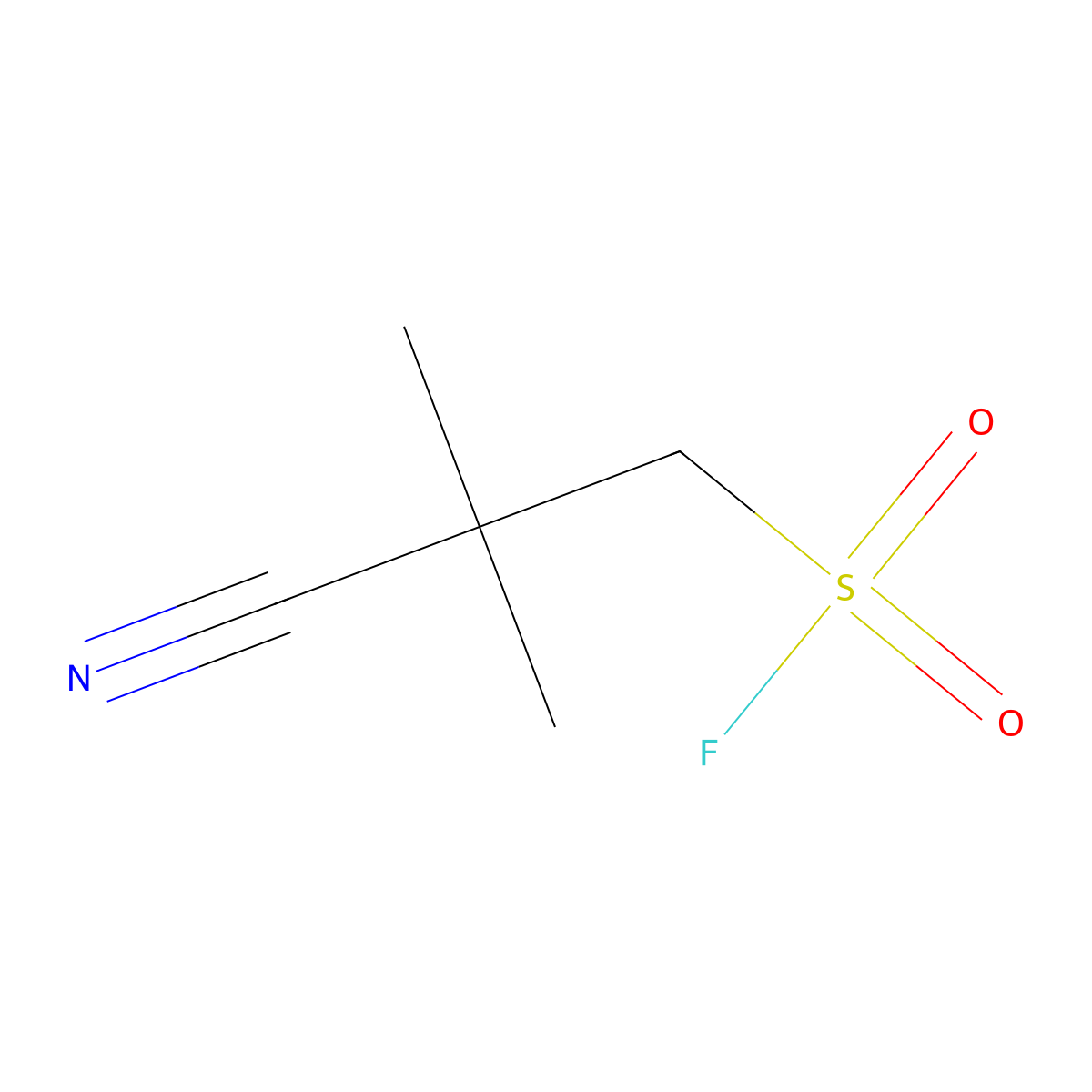 2-Cyano-2,2-dimethylethane-1-sulfonyl fluoride molecular structure, CAS 1936233-24-7
