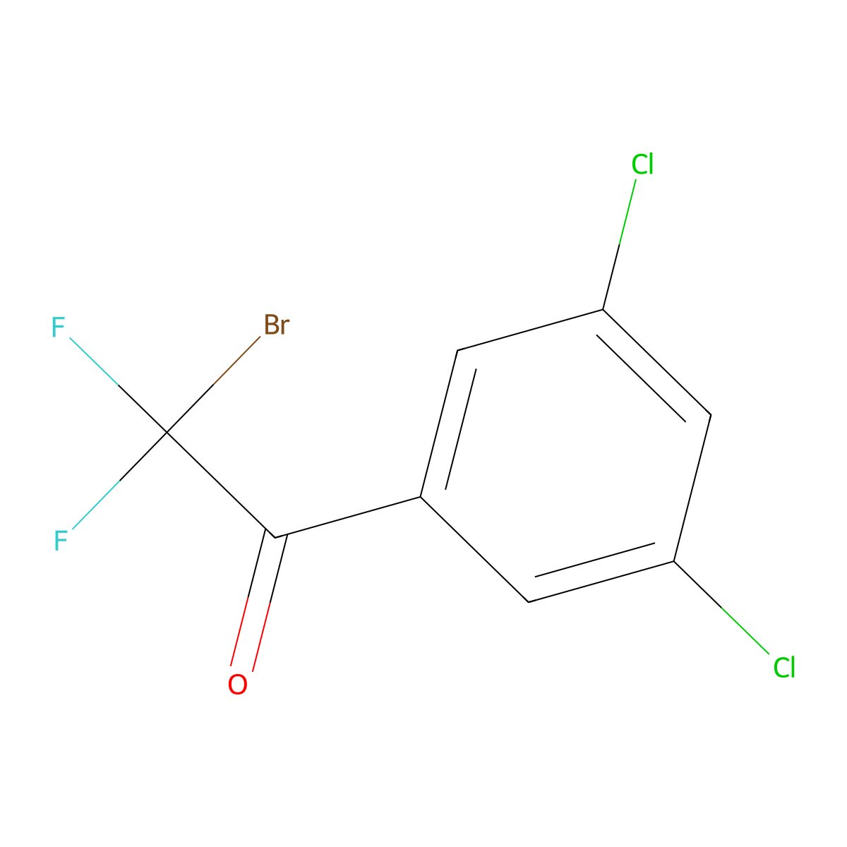 2-Bromo-2,2-difluoro-1-(3,5-dichlorophenyl)ethanone molecular structure, CAS 1936234-57-9
