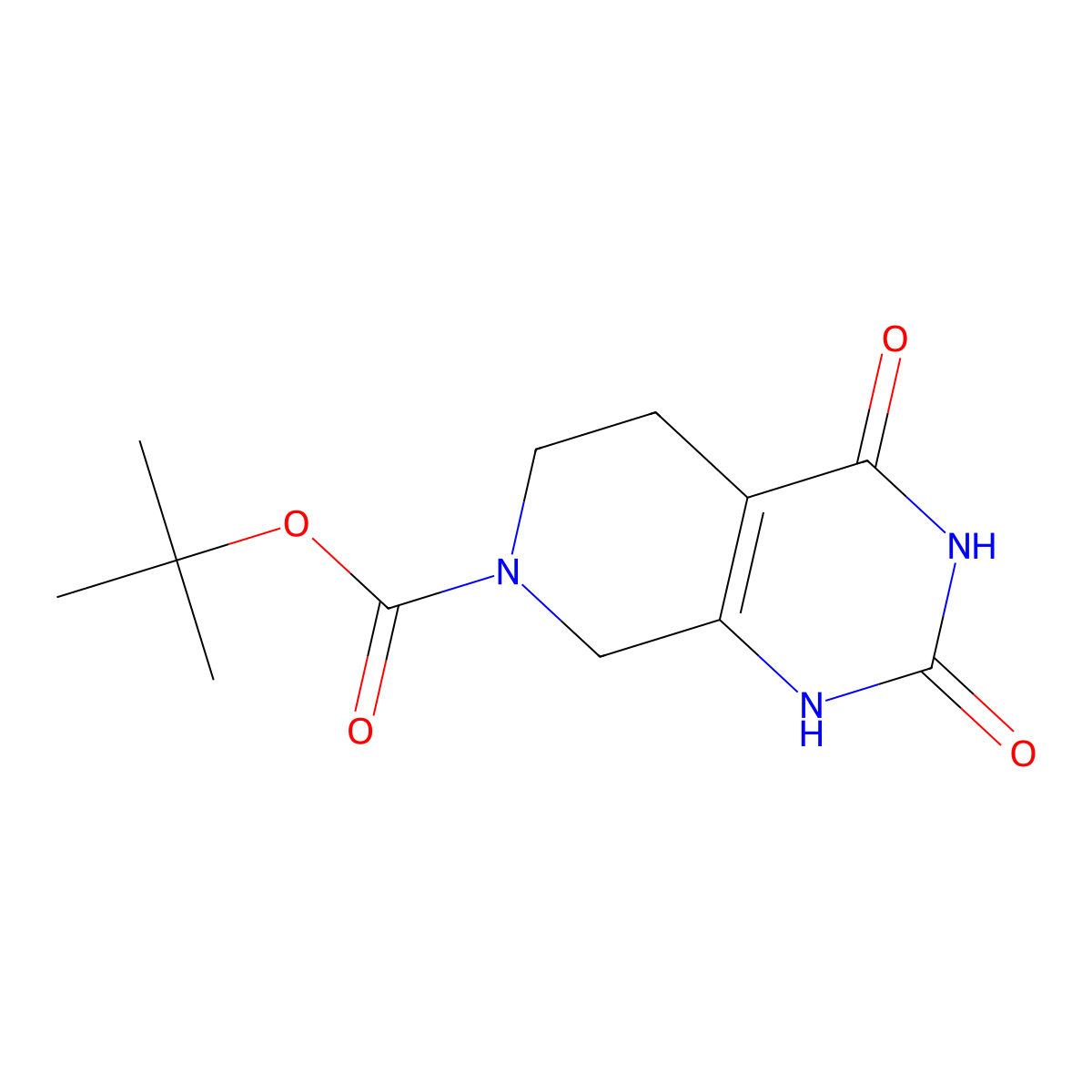 tert-Butyl 2,4-dioxo-2,3,4,5,6,8-hexahydropyrido[3,4-d]pyrimidine-7(1H)-carboxylate molecular structure, CAS 1936245-20-3