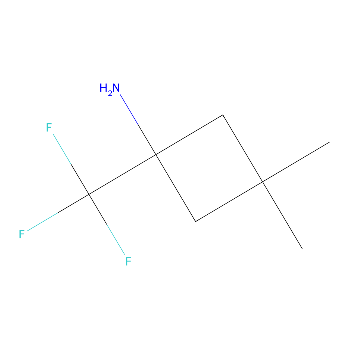 3,3-Dimethyl-1-(trifluoromethyl)cyclobutan-1-amine molecular structure, CAS 1936245-73-6