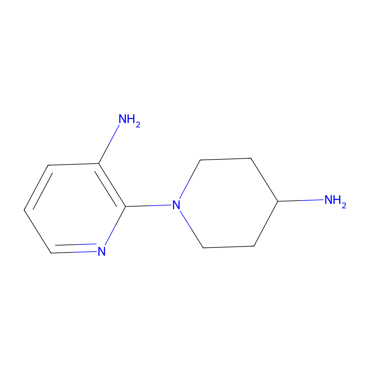 2-(4-Aminopiperidin-1-yl)pyridin-3-amine molecular structure, CAS 1936246-83-1