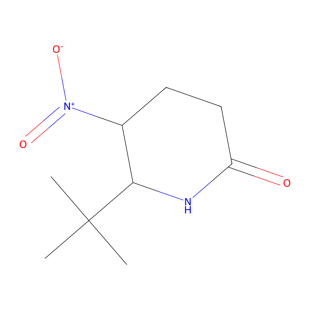 6-tert-Butyl-5-nitropiperidin-2-one molecular structure, CAS 1936247-49-2