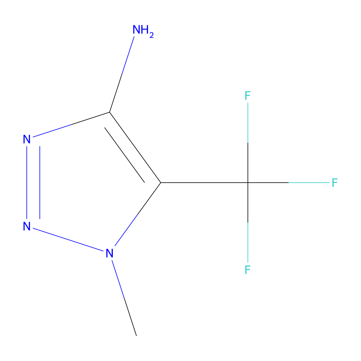 1-Methyl-5-(trifluoromethyl)-1H-1,2,3-triazol-4-amine molecular structure, CAS 1936249-05-6