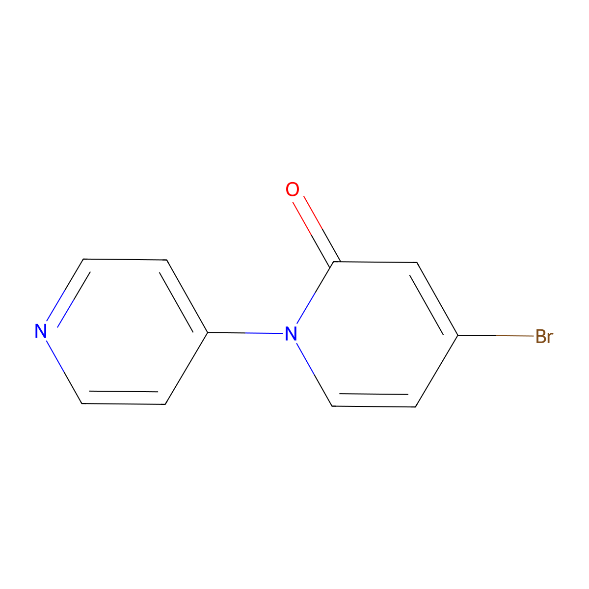 4-Bromo-1-(pyridin-4-yl)pyridin-2(1H)-one molecular structure, CAS 1936249-86-3