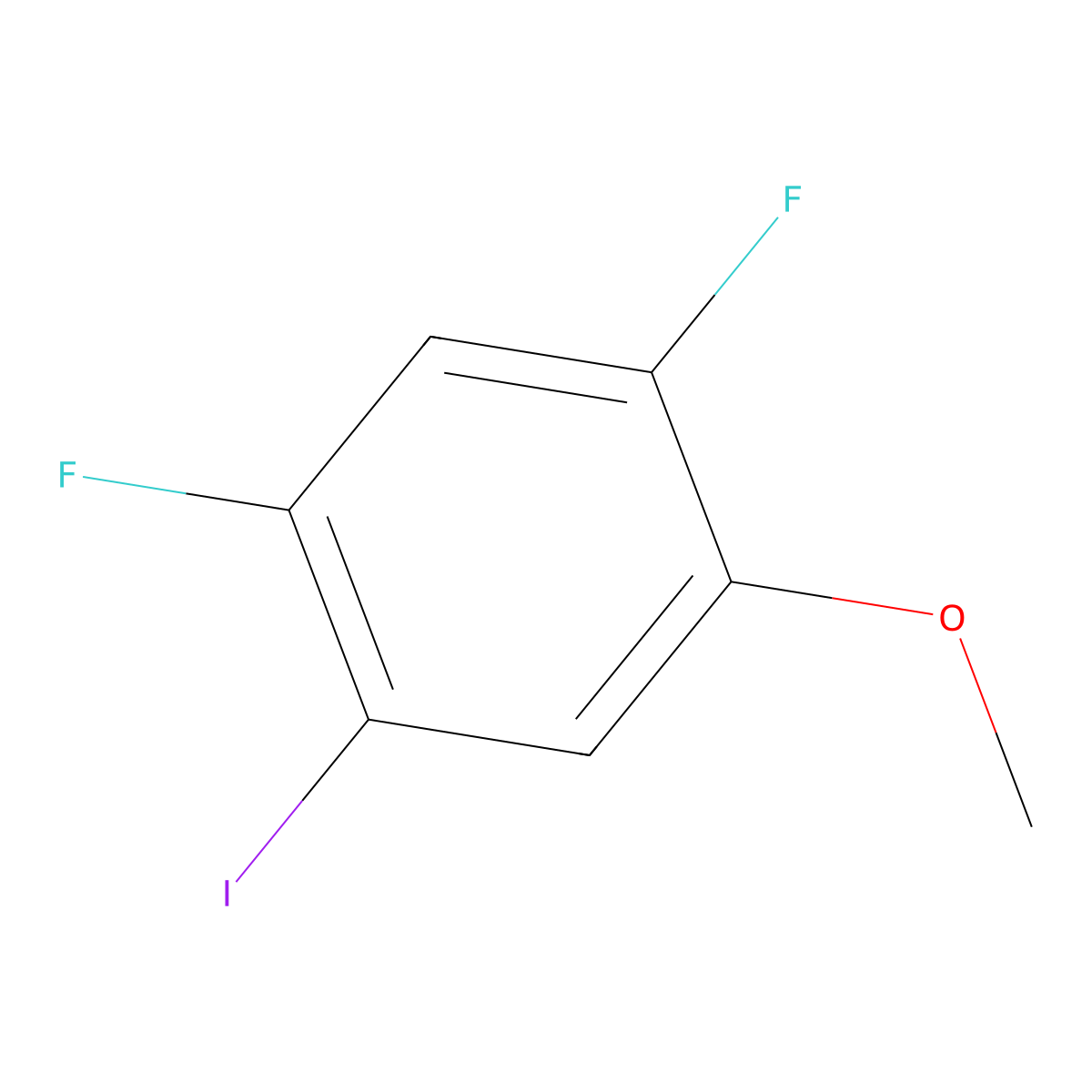 2,4-Difluoro-5-iodoanisole molecular structure, CAS 1936250-49-5