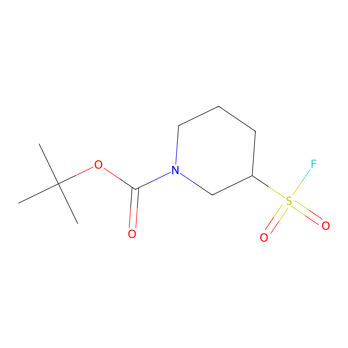 Tert-butyl 3-(fluorosulfonyl)piperidine-1-carboxylate molecular structure, CAS 1936251-36-3